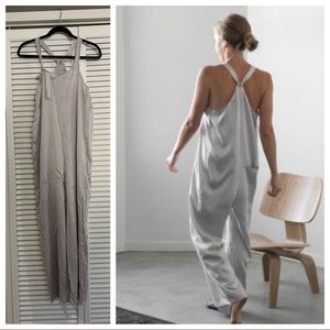 Lunya Washable Silk Jumpsuit XS/S EUC in Cloud